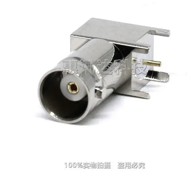 Alt view image 3 of 6 - BNC-KWE four-corner socket PCB panel fixed socket 50 ohms Q9-KWHD Q9 curved seat