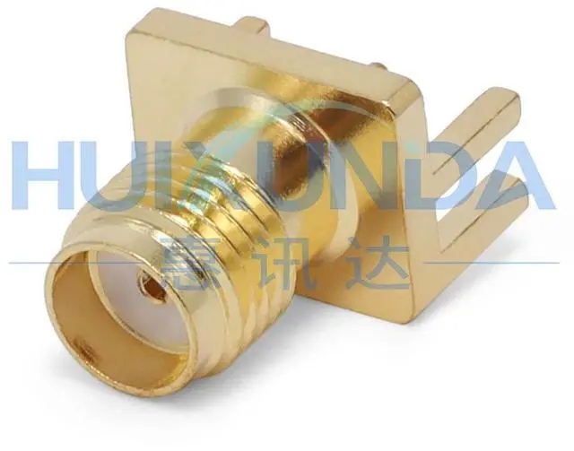 Alt view image 3 of 6 - SMA-KEF-2 Wide Pitch SMA Side End Side Plug PCB Panel Socket SMA-KHD25CN Declination Connector