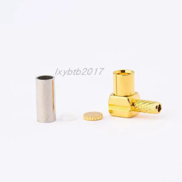 Alt view image 3 of 4 - MCX-KW3 RF connector RG316 crimp SYV-50-2-1 female elbow MCX-C-KW1.5 connection RG174