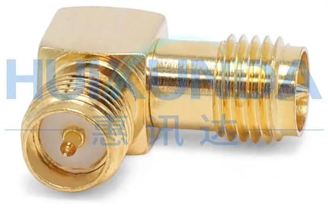 Alt view image 2 of 6 - RPSMA-KKW SMA external thread pin to external thread pin right angle elbow SMA reverse pole connector KKW