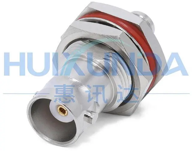 Alt view image 2 of 5 - BNC/SMA-KKY-1 BNC female to SMA female through wall type with nut fixed SMA/BNC-KKY connector