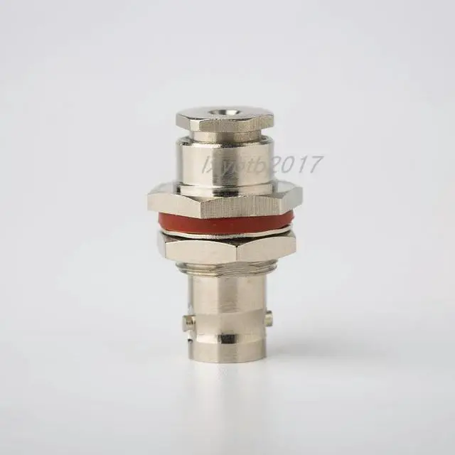Alt view image 2 of 6 - BNC-KY3 hexagonal panel connector BNC-C-KY1.5 through wall nut fixed waterproof female seat crimp RG316