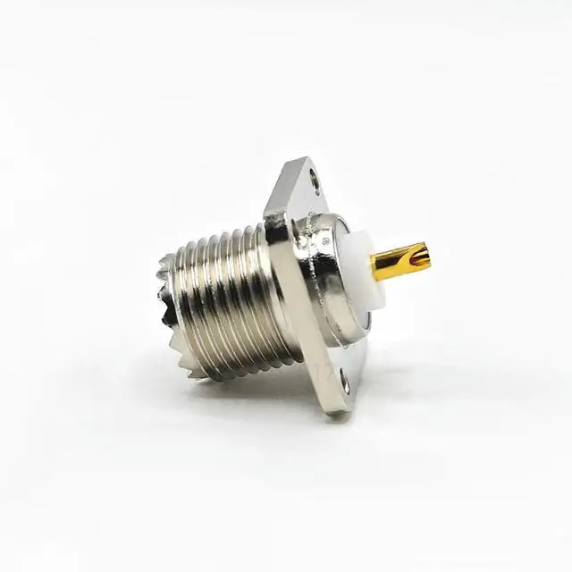 Alt view image 6 of 6 - RF connector SL12-50KF four-hole flange 17.5 × 17.5 center distance 13 × 13 female seat MINIUHF