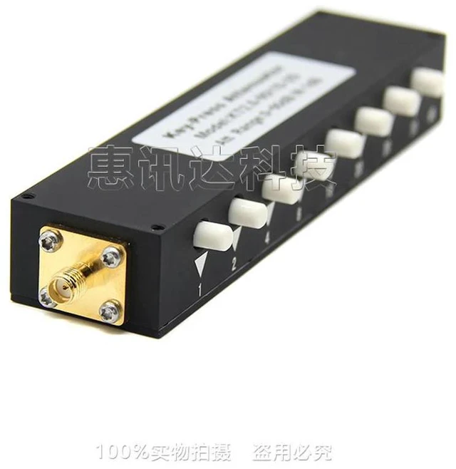 Alt view image 2 of 6 - SMA type adjustable attenuator, adjustable attenuator, stepping attenuator, button adjustable attenuator 0-90dB