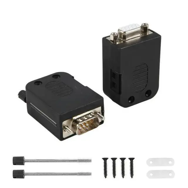 Alt view image 4 of 6 - DB9 Solderless Connector RS232 D-SUB Serial To 9-Pin Port Terminal Male Female Adapter With Case (1Pcs-Male+1Pcs-Female)