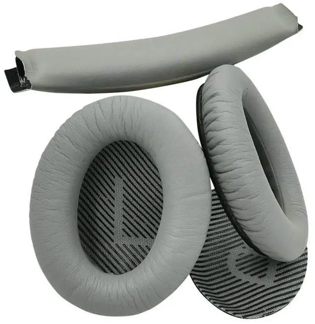 Alt view image 2 of 6 - 1 Pair Ear Pads Grey Headband Cushion For Quiet Comfort 25 35 (QC25 QC35) And Quietcomfort 35 II (Qc35ii)