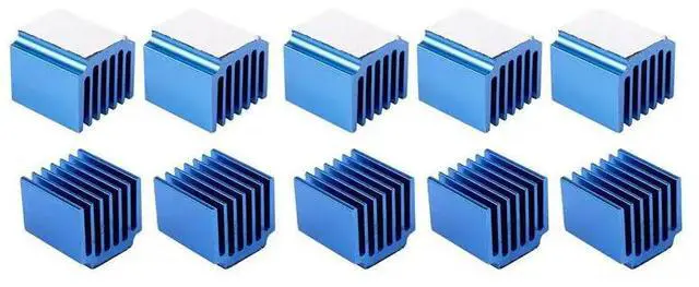 Main image of 20Pcs 3D Printer Parts Blue Aluminum Stepper Driver Heatsink For TMC2100 LV8729 TMC2208 TMC2130
