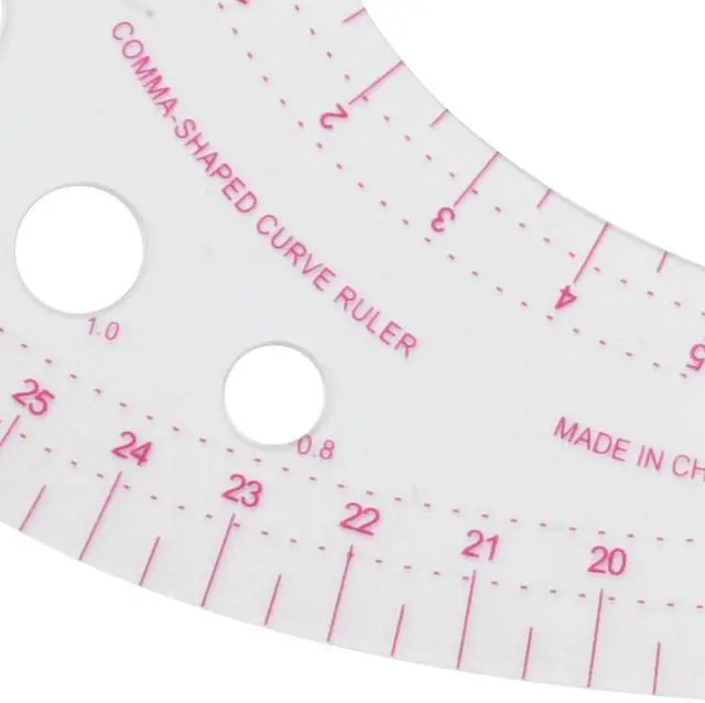Main image of 5Pcs 11.8 Inch Long Comma Shaped Plastic Transparent French Curve Ruler Spline