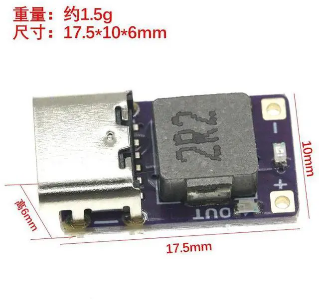 Alt view image 5 of 6 - DC 5V 2.4A Fast Charger Lithium Charge/Discharge Protection Board with Capacity Indicator Light Type C Interface