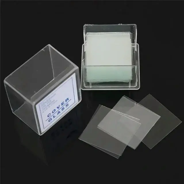 Alt view image 2 of 3 - 600Pcs Transparent Slides Coverslips Coverslides 22X22mm For Microscope