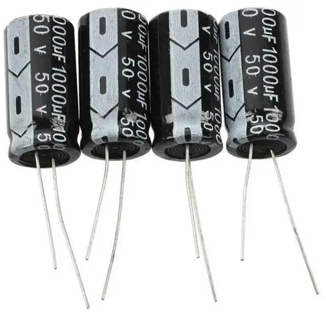 Main image of 40 Pcs 1000Uf 50V 13X25mm Aluminum Electrolytic Capacitors Black