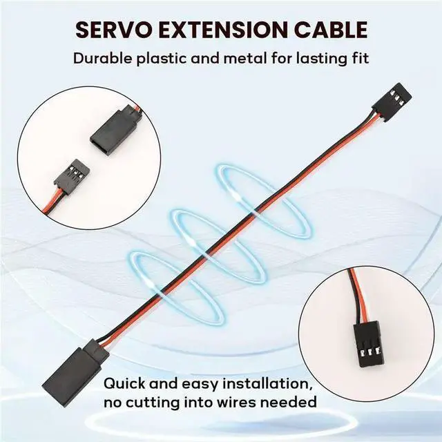 Alt view image 2 of 3 - 10Pcs 150Mm Servo Extension Lead Wire JR Cable 3Pin Male To Female For RC Car