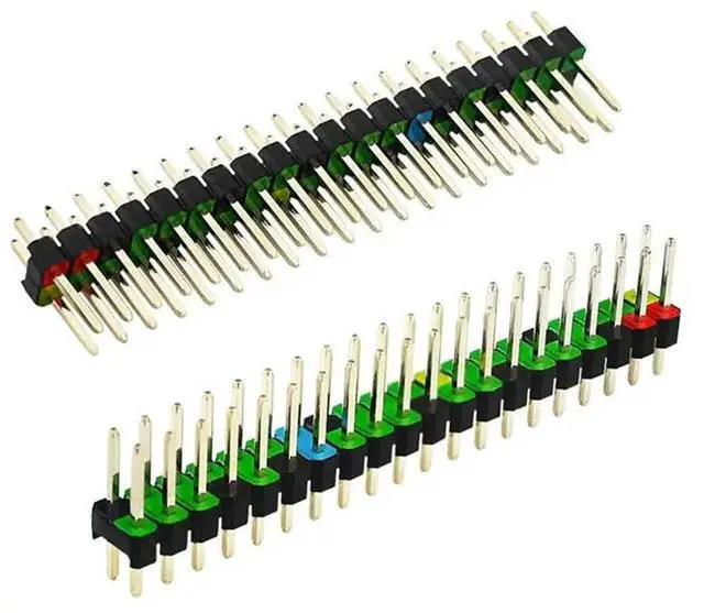 Alt view image 2 of 3 - 5 Pcs 2 X 20 Pin Male GPIO Header GPIO Connector Stacking Header Extend For Raspberry Pi Zero