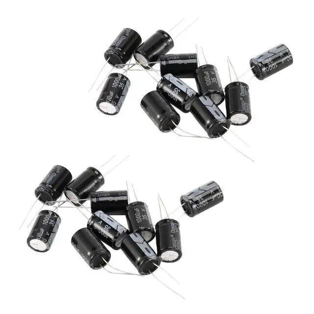 Alt view image 2 of 3 - 20 Pcs 1000UF 35V Radial Aluminum Electrolytic Capacitors 13Mm X 21 Mm