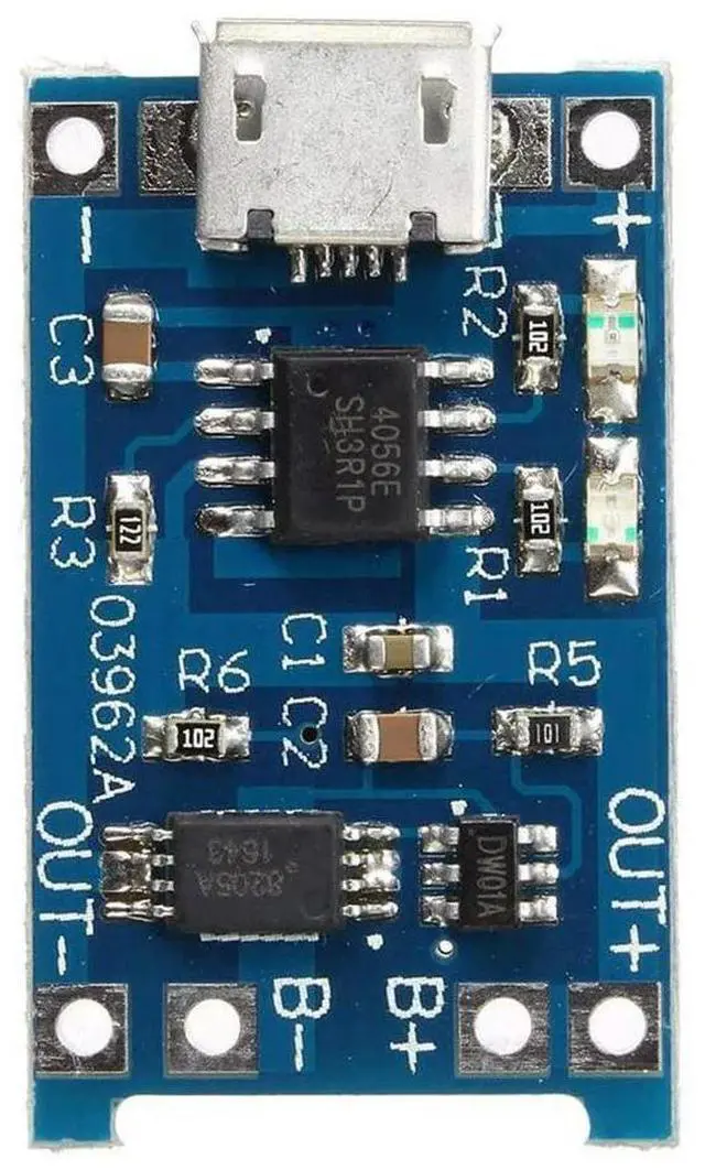 Alt view image 3 of 3 - 10Pcs 5V 1A Lithium Charging Board TP4056 Lithium Charging Board Micro-USB Charge Module Protect