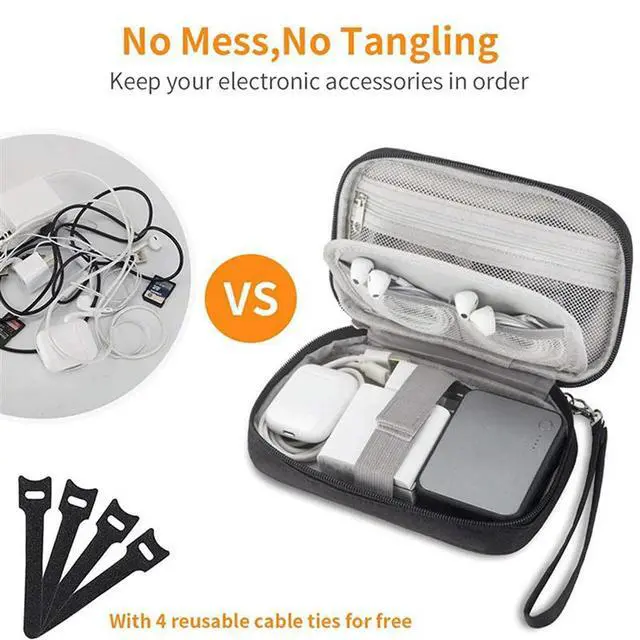 Alt view image 2 of 3 - 2X Electronic Organizer, Travel Cable Organizer Bag Pouch Electronic Phone Multifunction Case