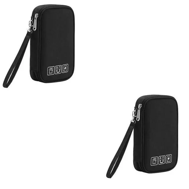 Alt view image 3 of 3 - 2X Electronic Organizer, Travel Cable Organizer Bag Pouch Electronic Phone Multifunction Case