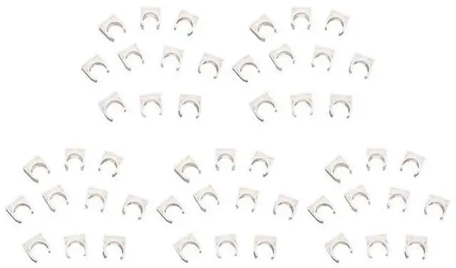 Main image of 50 Pcs 20Mm Diameter White PVC Water Supply Pipe Clamps Clips Fittings