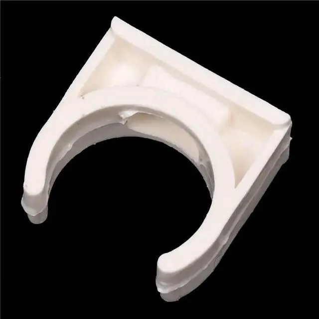 Alt view image 2 of 3 - 50 Pcs 20Mm Diameter White PVC Water Supply Pipe Clamps Clips Fittings