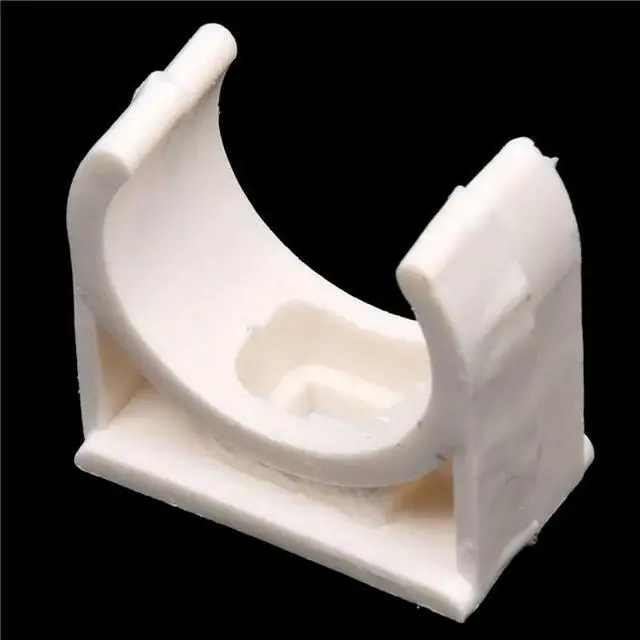 Alt view image 3 of 3 - 50 Pcs 20Mm Diameter White PVC Water Supply Pipe Clamps Clips Fittings