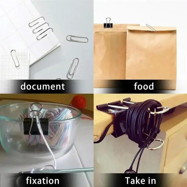 Alt view image 2 of 3 - Premium Set Of 340Pcs Assorted Sizes Paper & Binder Clips - For School Or Office Use