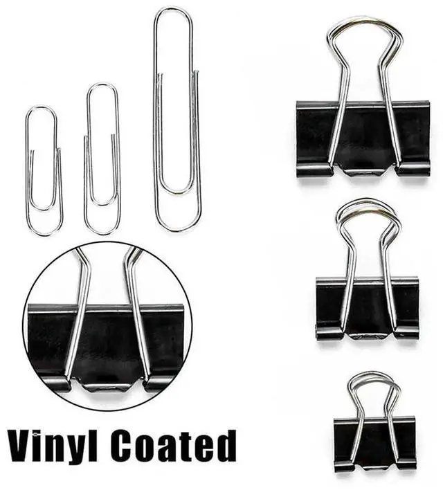 Alt view image 3 of 3 - Premium Set Of 340Pcs Assorted Sizes Paper & Binder Clips - For School Or Office Use