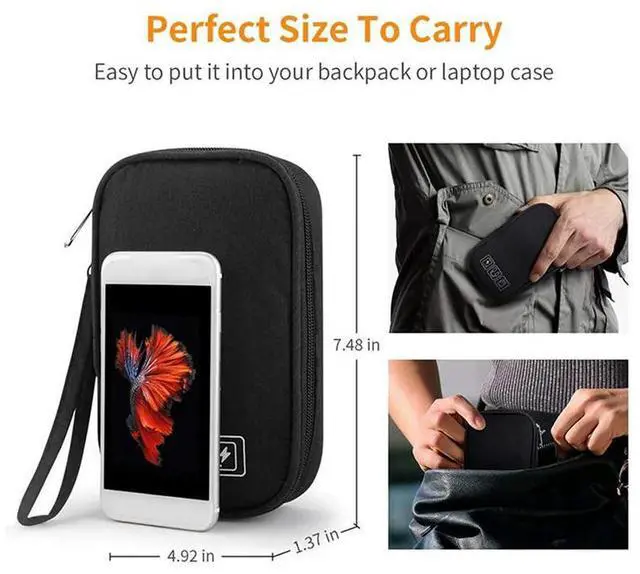 Main image of 2X Electronic Organizer, Travel Cable Organizer Bag Pouch Electronic Phone Multifunction Case