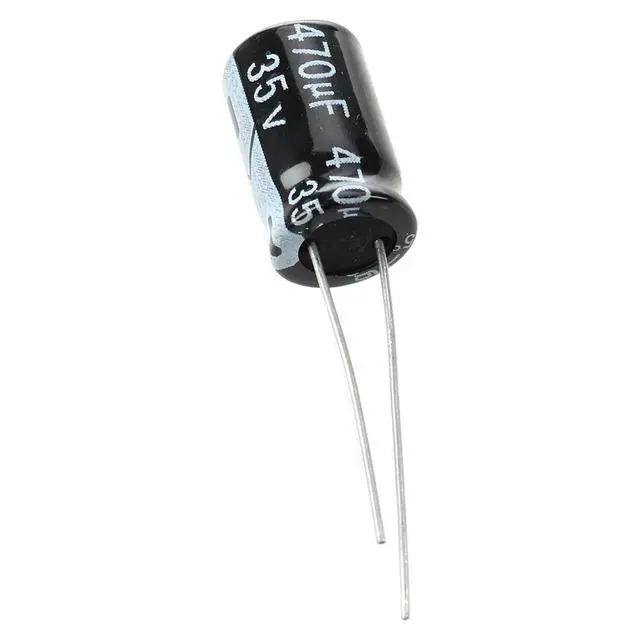 Alt view image 2 of 3 - 100Pcs 35V Electrolytic Capacitor 470UF 10 X 17Mm