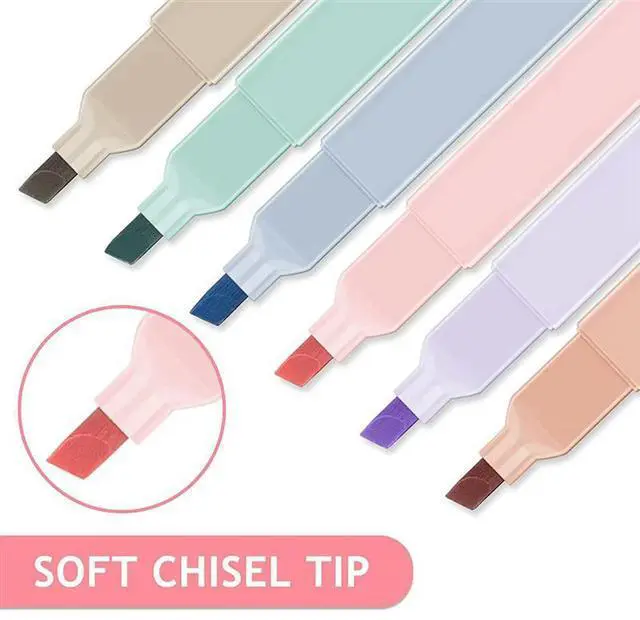 Alt view image 2 of 3 - 2X Aesthetic Highlighters Cute Assorted Colors Bible Highlighters Pens No Bleed With Soft Tip 12 Color Aesthetic Pens