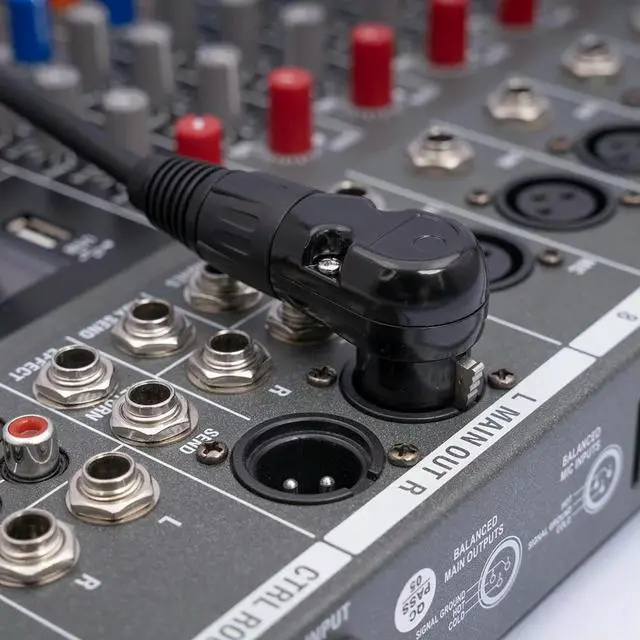 Alt view image 3 of 3 - 2Pcs 3 Pin XLR Right Angle Male To Female Plug Microphone Audio Cable 90 Degree XLR Female To Straight XLR Male Cable