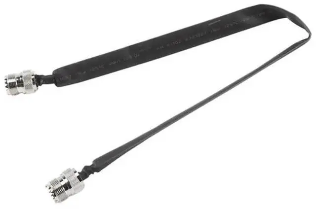 Alt view image 3 of 3 - 3X Door/Window Pass Through Flat RF Coaxial Cable SO239 UHF Female To UHF Female 50 Ohm RF Coax Pigtail Extension Cord