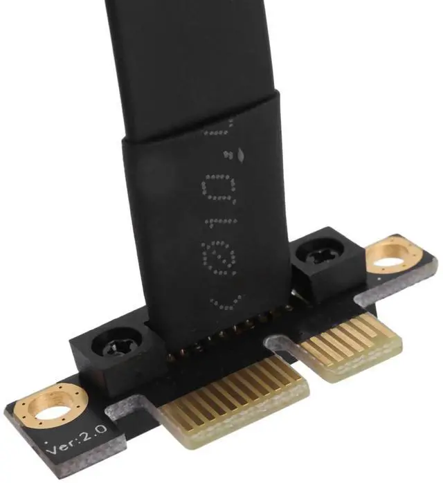 Alt view image 3 of 3 - 2X PCIE X1 Riser Cable Dual 90 Degree Right Angle Pcie 3.0 X1 To X1 Extension Cable 8Gbps PCI Express 1X Riser Card 5Cm