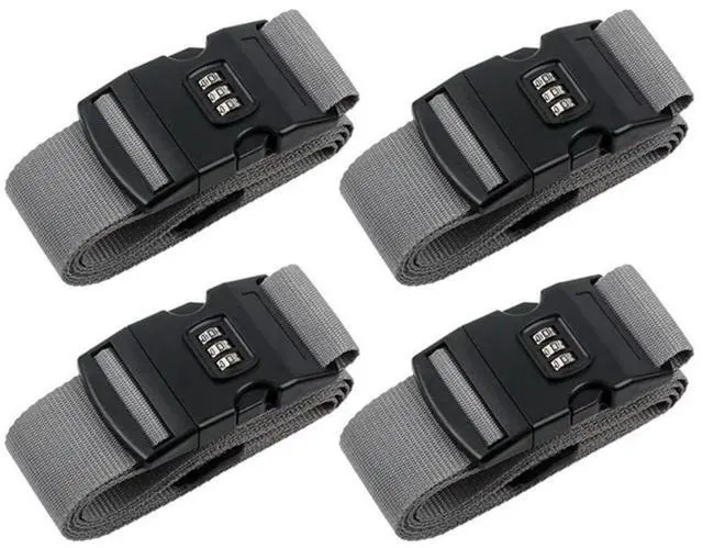 Main image of 4Pcs Luggage Buckle Strap Password Lock Packing Belt Luggage Strap Travel Belt