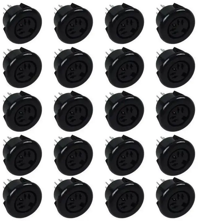 Main image of 20X Female 5 Pin DIN Plug Panel Mounted Keyboard Cable Connector Adapter