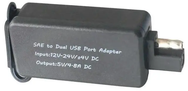 Alt view image 3 of 3 - SAE To USB Adapter With Voltmeter Motorcycle Quick Disconnect Plug With Waterproof Dual USB Charger For Phone
