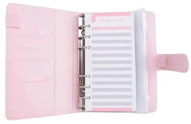 Alt view image 2 of 3 - A6 Money Budget Ring Binder,Cash Stuffing Budget Wallet Planner Binder With Cash Envelope, Money Folder Wallet Organiser