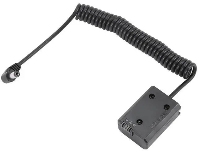 Alt view image 3 of 3 - 2X Np-Fw50 Dummy Pack Coupler Adapter With Dc Male Connector Power Coiled Cable For A7 Mark Ii A6300 A6000