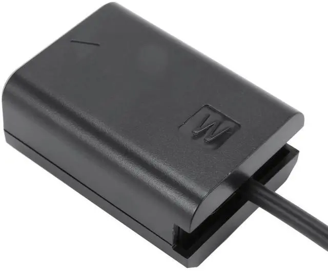 Alt view image 2 of 3 - 2X Np-Fw50 Dummy Pack Coupler Adapter With Dc Male Connector Power Coiled Cable For A7 Mark Ii A6300 A6000