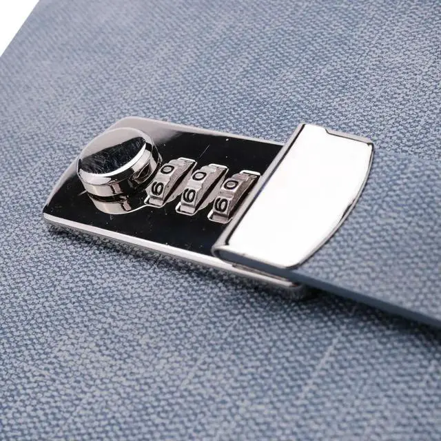 Main image of Password Notebook Paper Lockable Book PU Diary Lock Traveler Journal Wely Planner School Stationery