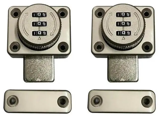 Main image of 2Pcs No Punchingcombination Lock Latch Bolt Latch Door Hitch Sliding Door Lock Open Door Lock Room Door Ecurity