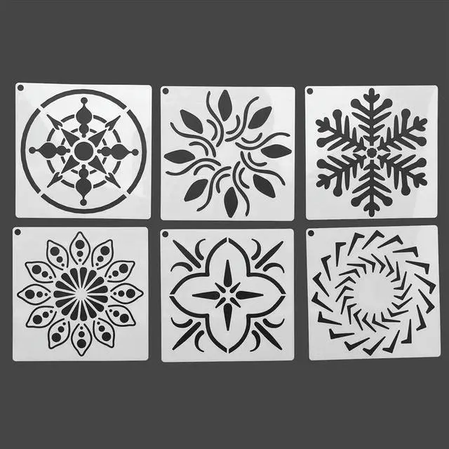 Alt view image 2 of 3 - 108Pcs Mandala Painting Templates For DIY Rock Painting Art Canvas Wood Furniture Cards Painting