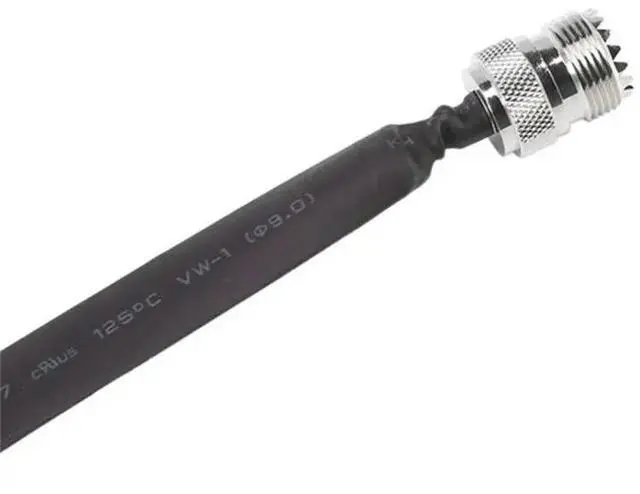 Alt view image 3 of 3 - 4X Window Pass Through Flat RF Coaxial Cable SO239 UHF Female To UHF Female 50 Ohm RF Coax Pigtail Extension Cord 20Cm