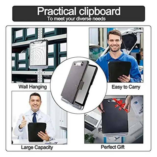 Alt view image 2 of 3 - 2Pack Clipboard With A4 Size High Capacity Heavy Duty Office Clipboard Folder With l Clip