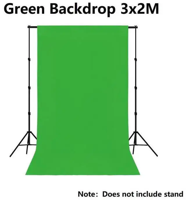 Alt view image 2 of 3 - Green Backdrop, Solid Background For Photo Studio, Non-Gloss Collapsible High Density Screen For Video Photography,3X2m