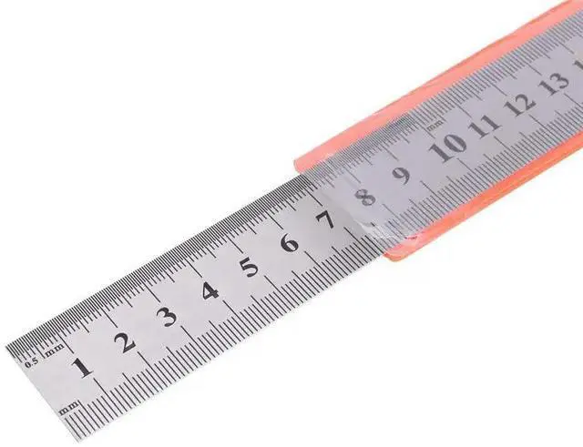 Alt view image 3 of 3 - 6X Groove Right Stainless Steel Metric Ruler 50 Cm Stainless Metric Ruler