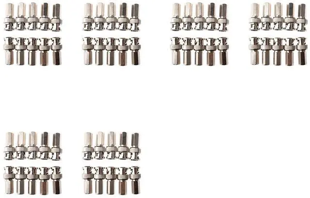 Alt view image 2 of 3 - Twist-On BNC Male Coax Connectors CCTV RG59 Pack Of 60