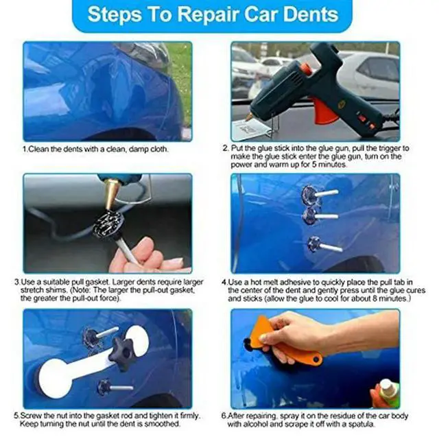 Alt view image 2 of 3 - 30Pcs Hot Glue Sticks, 270 X11mm Black Hot Melt Glue Sticks For Car Body Dent Repair Remover Crafts DIY Projects