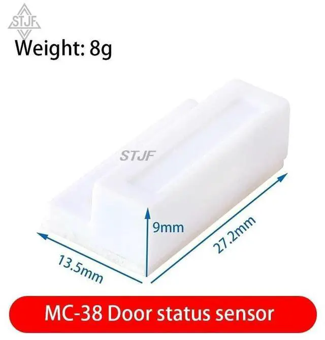 Alt view image 5 of 6 - MC-38 Wired Door Window Sensor Magnetic Switch Home Alarm System detector