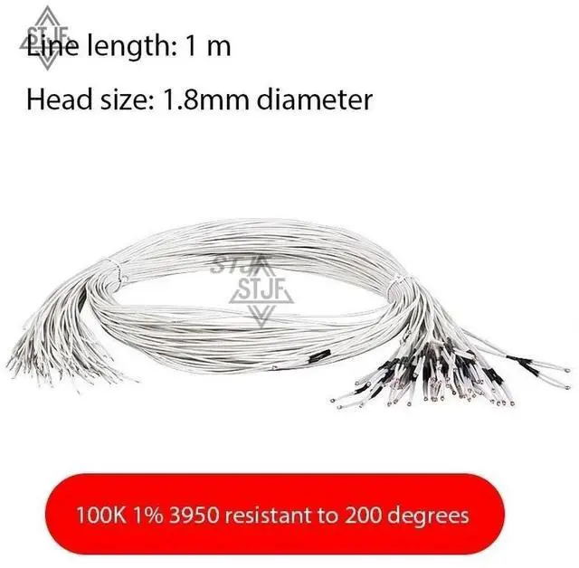 Alt view image 5 of 6 - 100K ohm NTC 3950 Thermistors with cable for 3D Printer Reprap Mend
