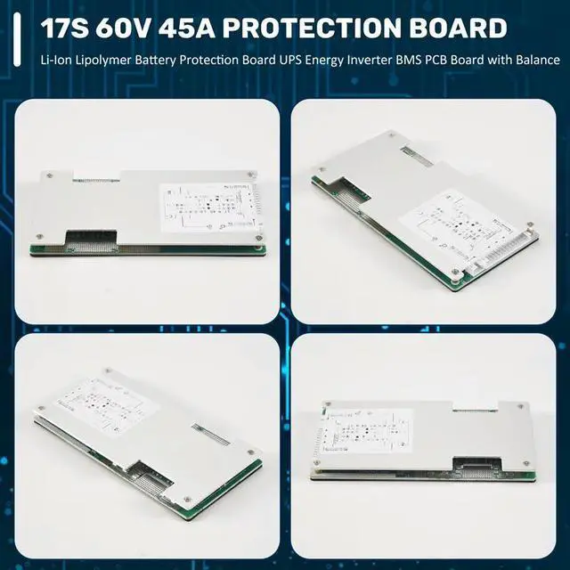 Main image of 17S 60V 45A Li- Lipolymer Protection Board UPS Energy Inverter BMS PCB Board With Balance